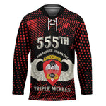 Personalized 555th Parachute Infantry Hockey Jersey Triple Nickles Airborne Veteran Tribute