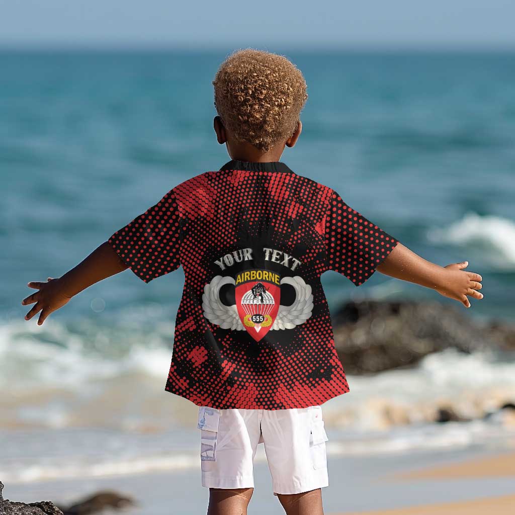 Personalized 555th Parachute Infantry Kid Hawaiian Shirt Triple Nickles Airborne Veteran Tribute