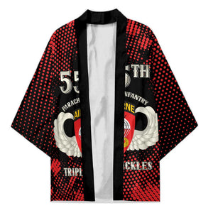 Personalized 555th Parachute Infantry Kimono Triple Nickles Airborne Veteran Tribute