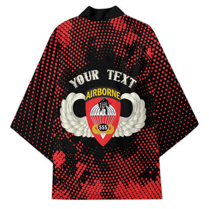 Personalized 555th Parachute Infantry Kimono Triple Nickles Airborne Veteran Tribute