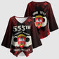 Personalized 555th Parachute Infantry Kimono Sleeve Blouse Triple Nickles Airborne Veteran Tribute