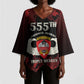 Personalized 555th Parachute Infantry Kimono Sleeve Blouse Triple Nickles Airborne Veteran Tribute