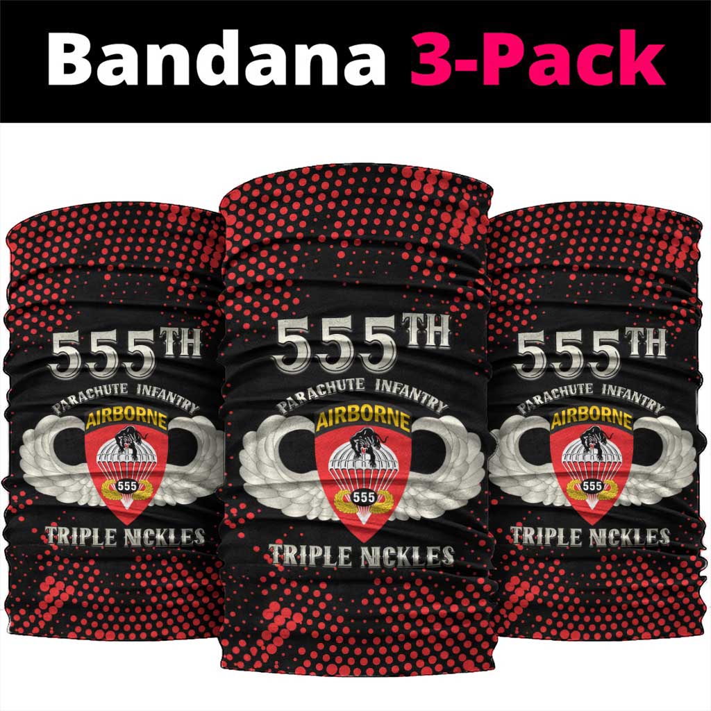555th Parachute Infantry Neck Gaiter Triple Nickles Airborne Veteran Tribute