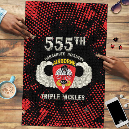 555th Parachute Infantry Puzzle Triple Nickles Airborne Veteran Tribute