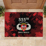 555th Parachute Infantry Rubber Doormat Triple Nickles Airborne Veteran Tribute