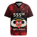 Personalized 555th Parachute Infantry Rugby Jersey Triple Nickles Airborne Veteran Tribute