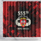 555th Parachute Infantry Shower Curtain Triple Nickles Airborne Veteran Tribute