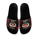 555th Parachute Infantry Slide Sandals Triple Nickles Airborne Veteran Tribute