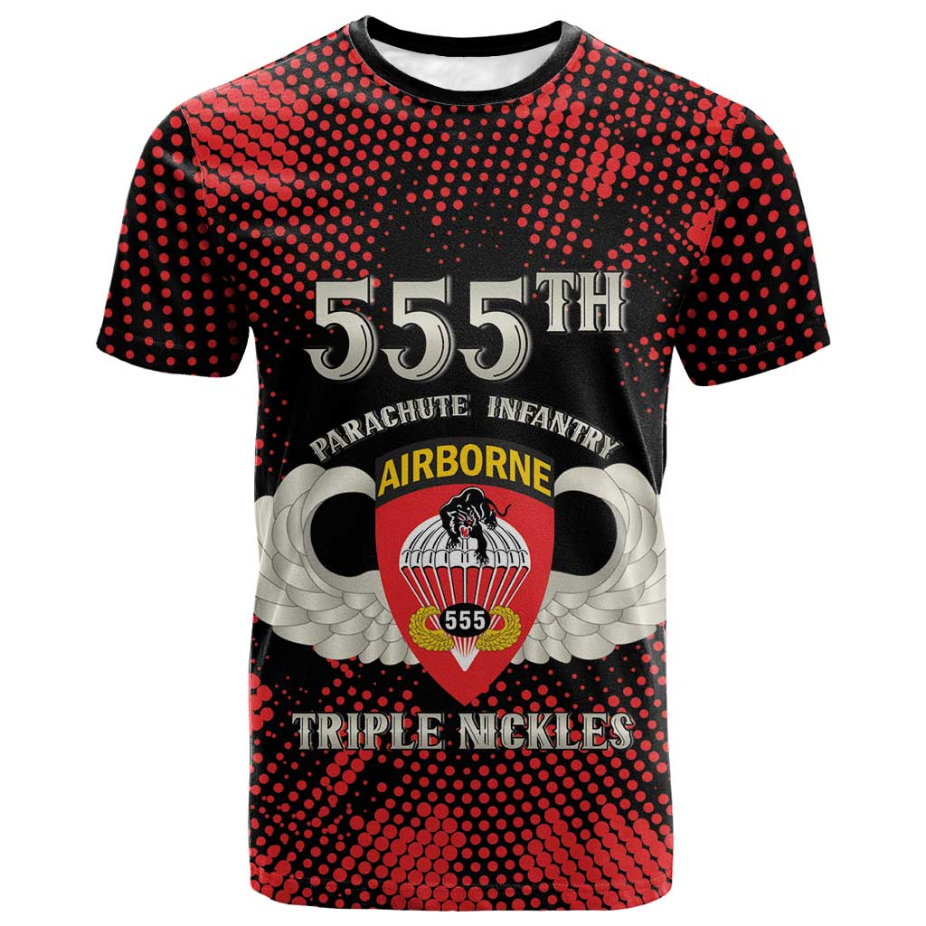 Personalized 555th Parachute Infantry T shirt Triple Nickles Airborne Veteran Tribute