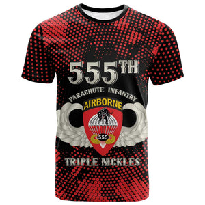 Personalized 555th Parachute Infantry T shirt Triple Nickles Airborne Veteran Tribute
