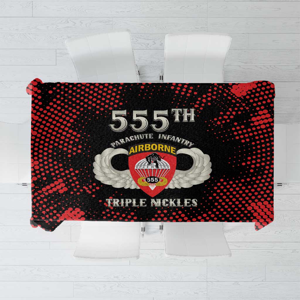 555th Parachute Infantry Tablecloth Triple Nickles Airborne Veteran Tribute