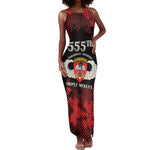 Personalized 555th Parachute Infantry Tank Maxi Dress Triple Nickles Airborne Veteran Tribute