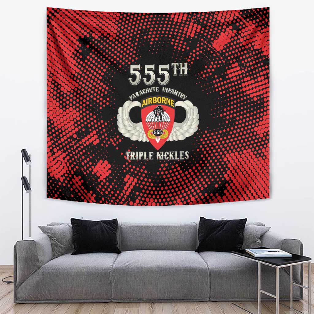 555th Parachute Infantry Tapestry Triple Nickles Airborne Veteran Tribute