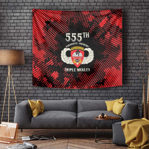 555th Parachute Infantry Tapestry Triple Nickles Airborne Veteran Tribute