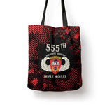 555th Parachute Infantry Tote Bag Triple Nickles Airborne Veteran Tribute