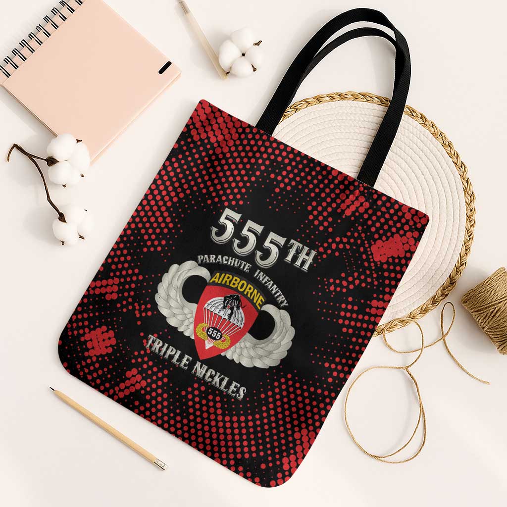 555th Parachute Infantry Tote Bag Triple Nickles Airborne Veteran Tribute