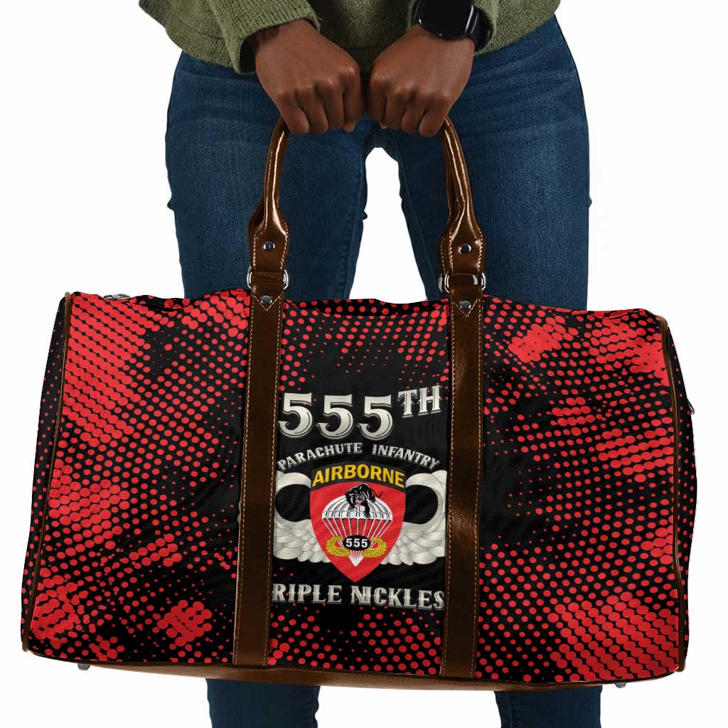 555th Parachute Infantry Travel Bag Triple Nickles Airborne Veteran Tribute