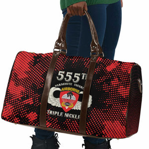 555th Parachute Infantry Travel Bag Triple Nickles Airborne Veteran Tribute