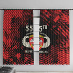 555th Parachute Infantry Window Curtain Triple Nickles Airborne Veteran Tribute