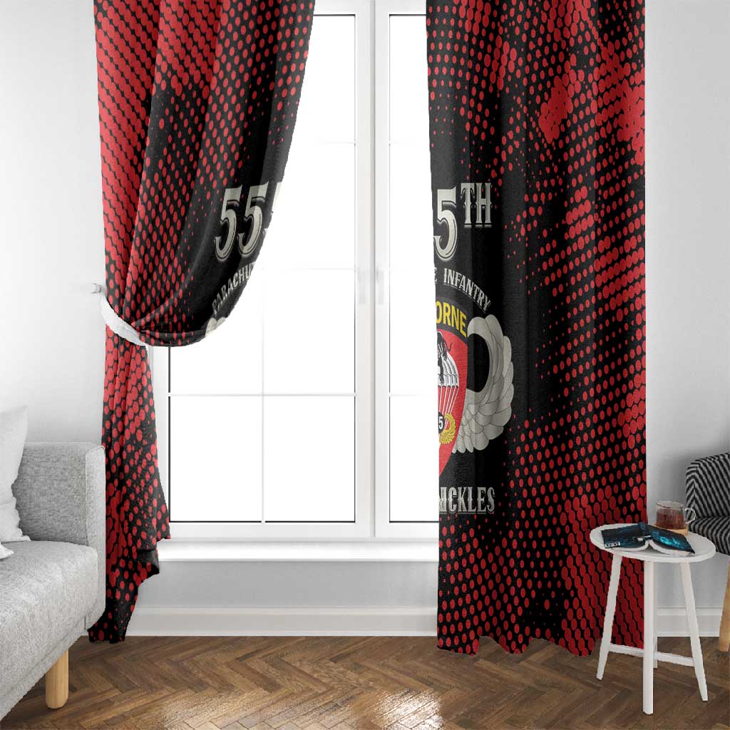 555th Parachute Infantry Window Curtain Triple Nickles Airborne Veteran Tribute