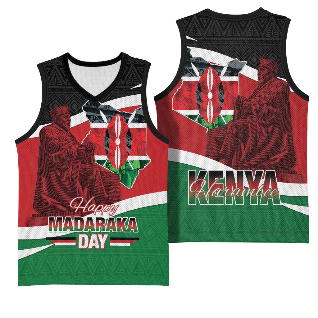 Kenya Madaraka Day Basketball Jersey Jomo Kenyatta With Map LT15