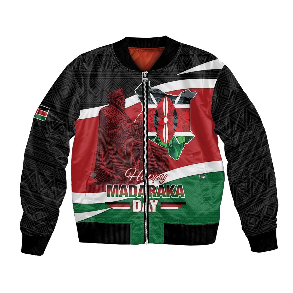 Kenya Madaraka Day Bomber Jacket Jomo Kenyatta With Map
