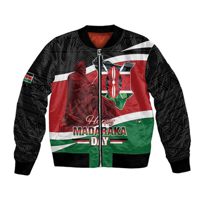 Kenya Madaraka Day Bomber Jacket Jomo Kenyatta With Map