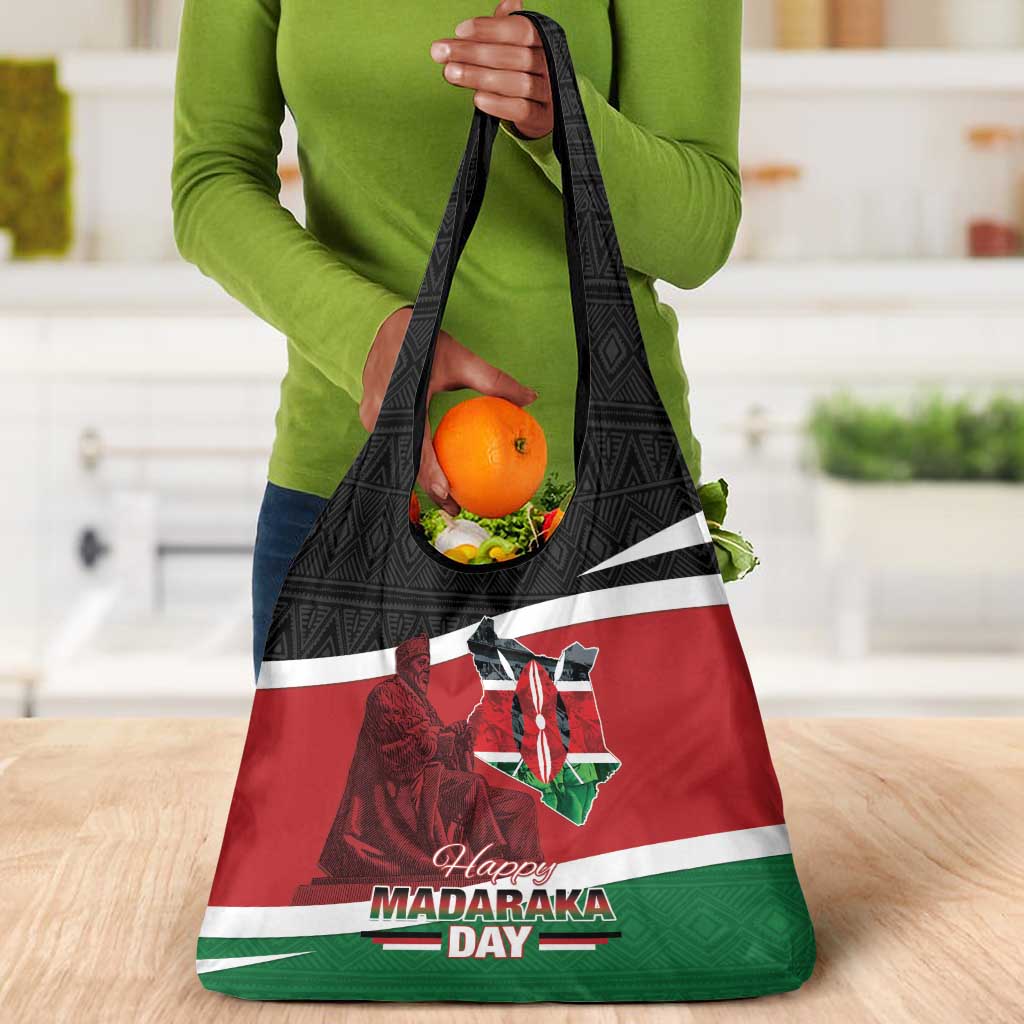 Kenya Madaraka Day Grocery Bag Jomo Kenyatta With Map