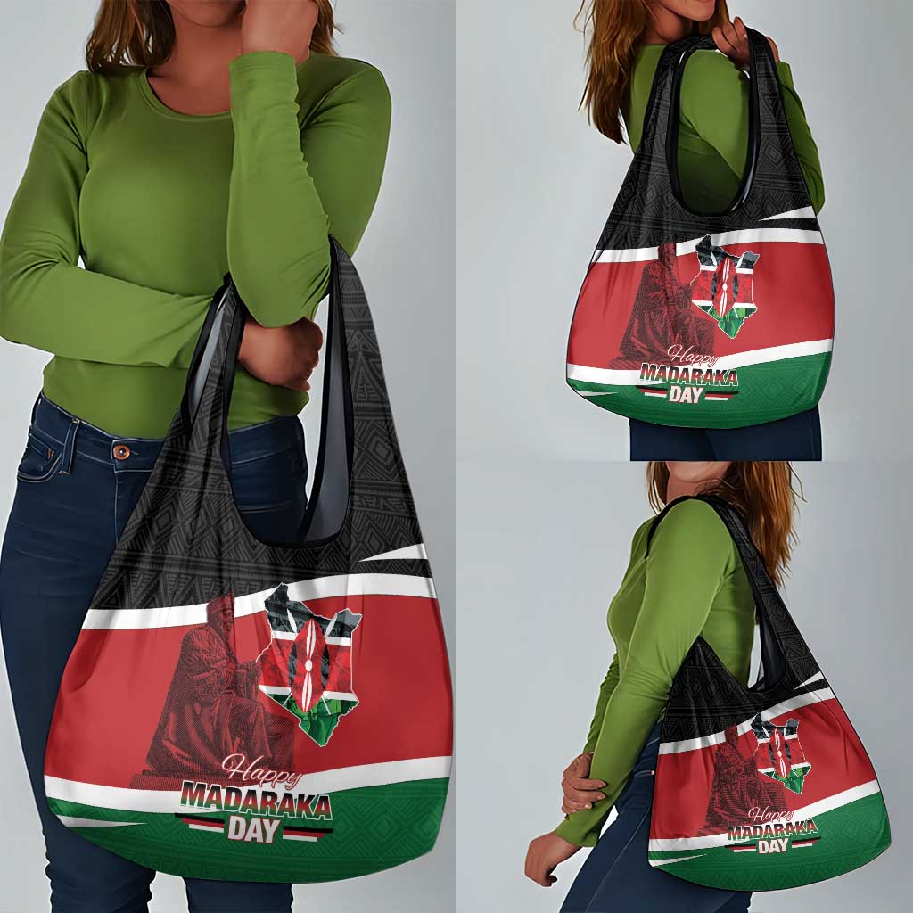 Kenya Madaraka Day Grocery Bag Jomo Kenyatta With Map
