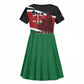 Kenya Madaraka Day Kid Short Sleeve Dress Jomo Kenyatta With Map