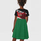 Kenya Madaraka Day Kid Short Sleeve Dress Jomo Kenyatta With Map