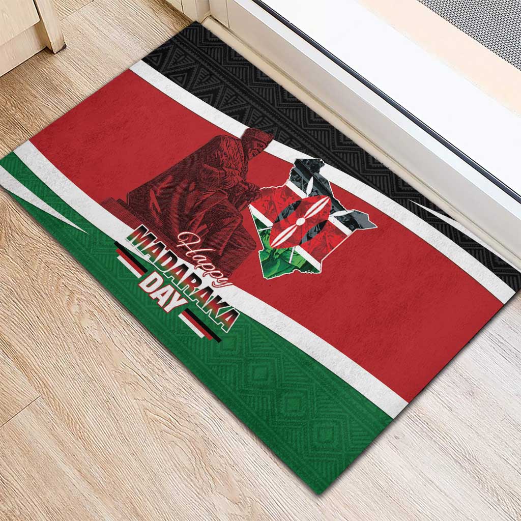 Kenya Madaraka Day Rubber Doormat Jomo Kenyatta With Map