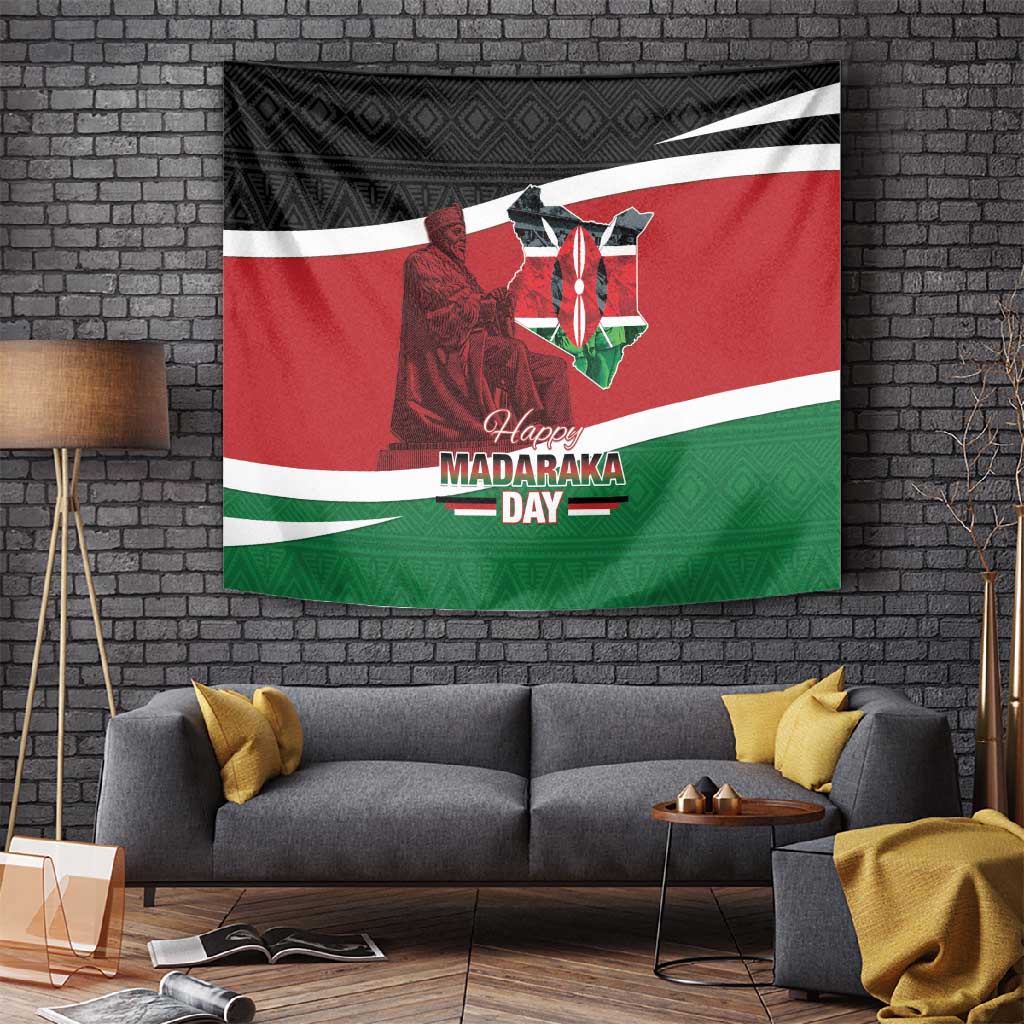 Kenya Madaraka Day Tapestry Jomo Kenyatta With Map