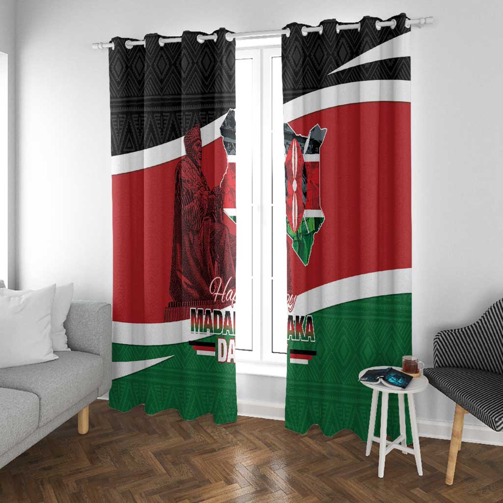 Kenya Madaraka Day Window Curtain Jomo Kenyatta With Map