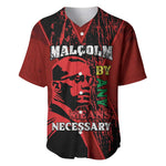 Malcolm X By Any Means Necessary Baseball Jersey Retro Style