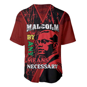 Malcolm X By Any Means Necessary Baseball Jersey Retro Style