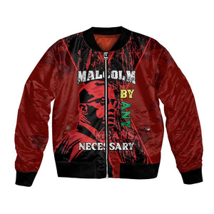 Malcolm X By Any Means Necessary Bomber Jacket Retro Style