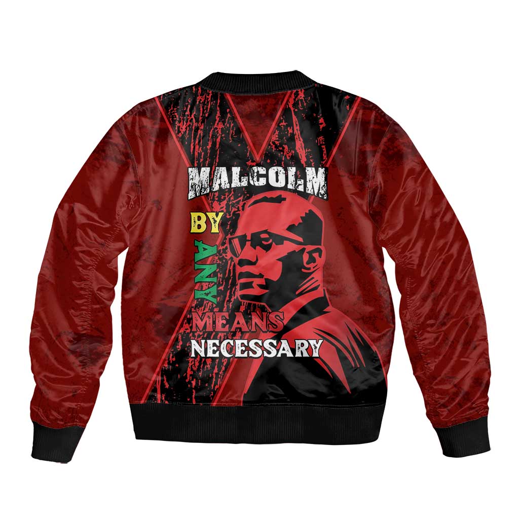Malcolm X By Any Means Necessary Bomber Jacket Retro Style