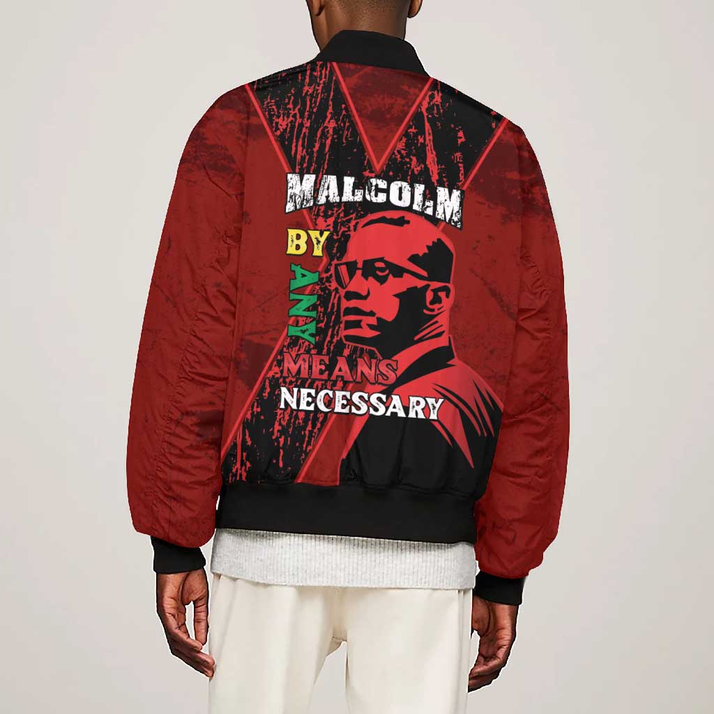 Malcolm X By Any Means Necessary Bomber Jacket Retro Style
