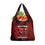 Malcolm X By Any Means Necessary Grocery Bag Retro Style