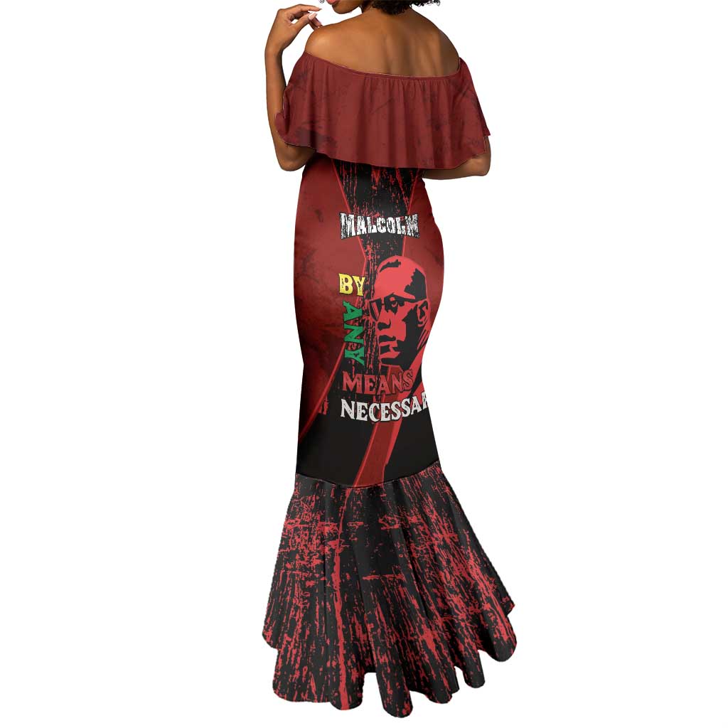 Malcolm X By Any Means Necessary Mermaid Dress Retro Style