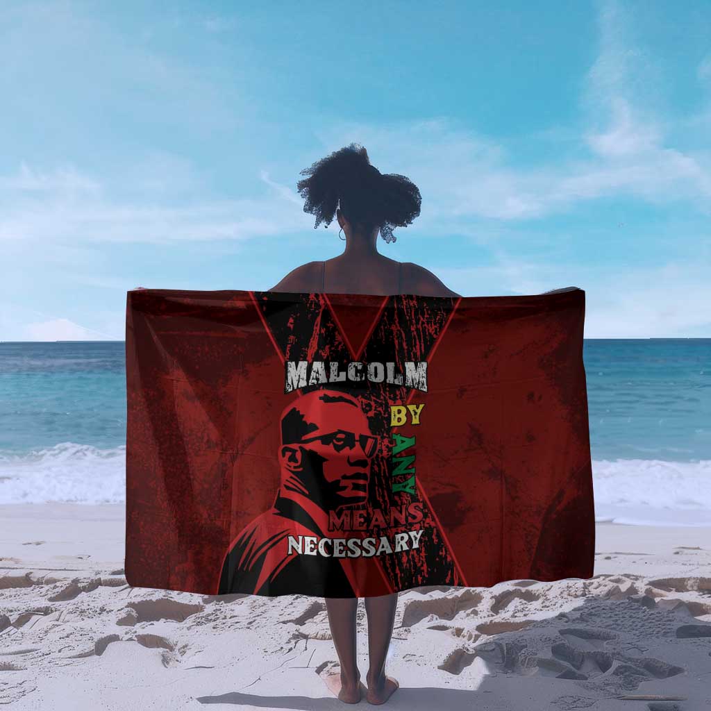 Malcolm X By Any Means Necessary Sarong Retro Style