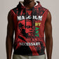 Malcolm X By Any Means Necessary Sleeveless Hoodie Retro Style - African Pride