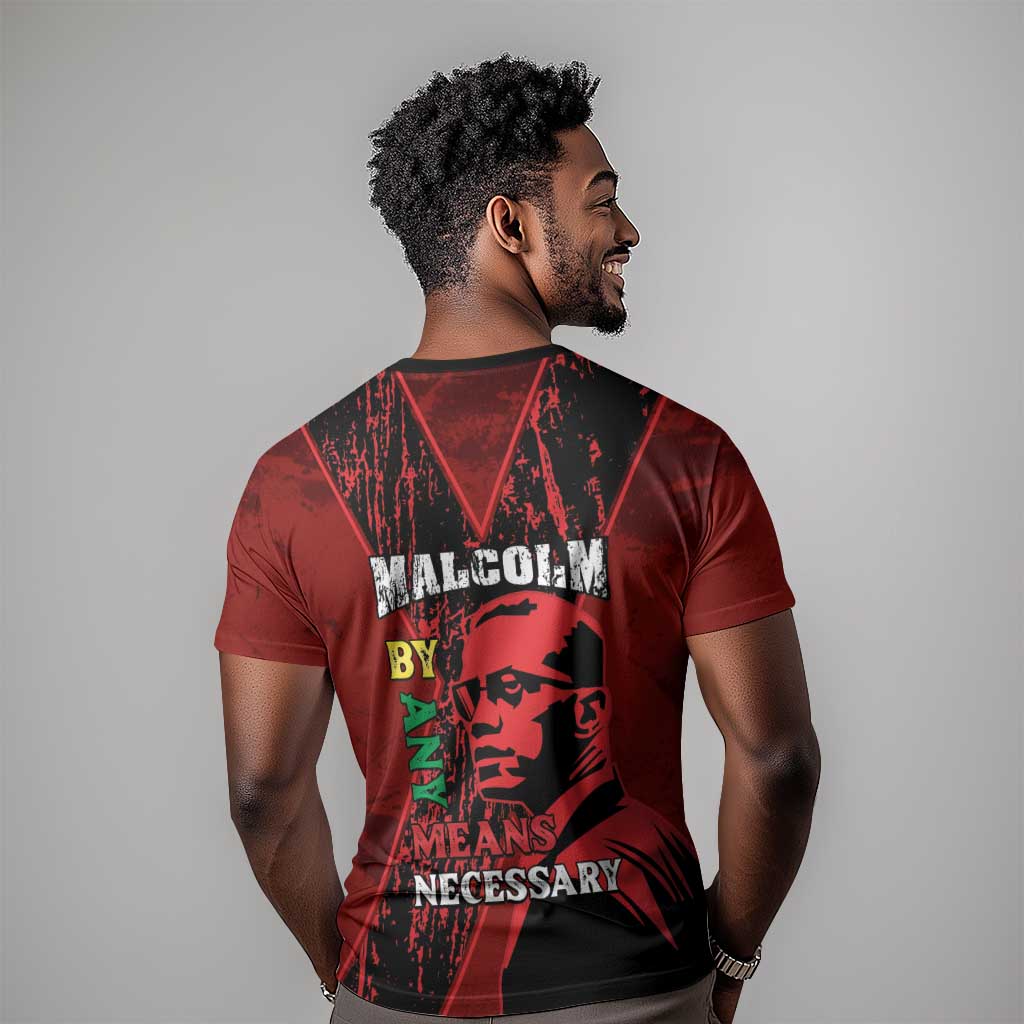 Malcolm X By Any Means Necessary T shirt Retro Style