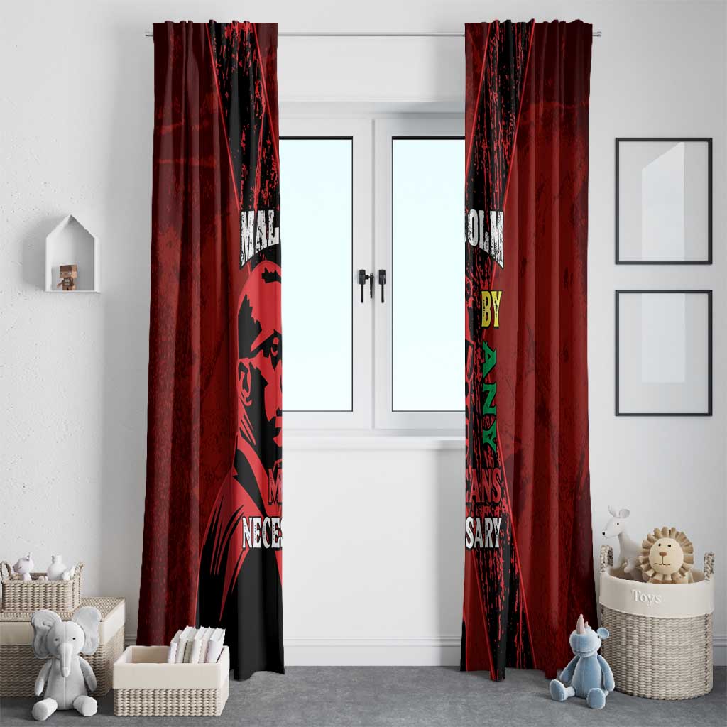 Malcolm X By Any Means Necessary Window Curtain Retro Style