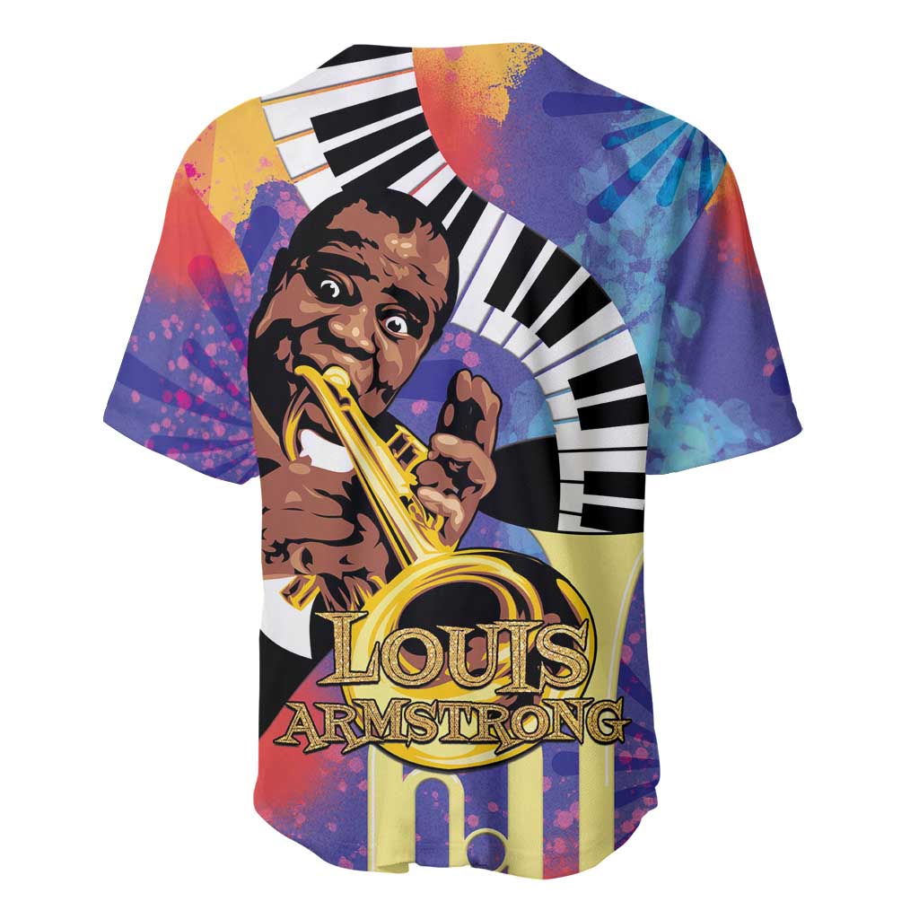 Satchmofest What a Wonderful World Baseball Jersey King Of Jazz SummerFest - African Pride