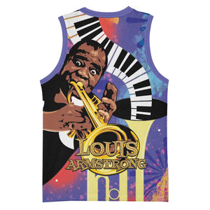 Satchmofest What a Wonderful World Basketball Jersey King Of Jazz SummerFest LT15