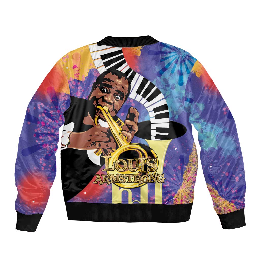 Satchmofest What a Wonderful World Bomber Jacket King Of Jazz SummerFest - African Pride