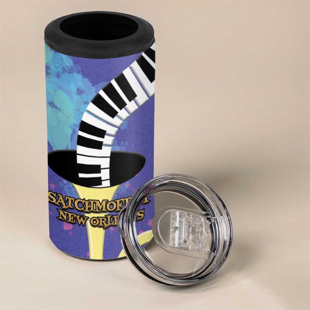 Satchmofest What a Wonderful World 4 in 1 Can Cooler Tumbler King Of Jazz SummerFest - African Pride