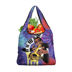 Satchmofest What a Wonderful World Grocery Bag King Of Jazz SummerFest - African Pride